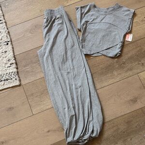 Gray Two-Piece Lounge Set. Free people. NWT